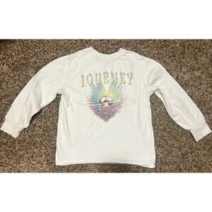 Journey Kids Long Sleeve White Long Sleeve Concert T-Shirt Small